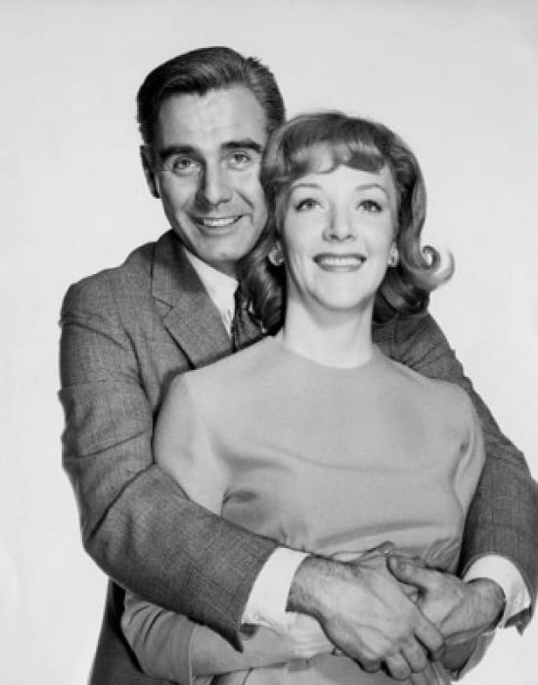 Portrait of a mature man embracing a mature woman from behind Canvas Art - (18 x 24)