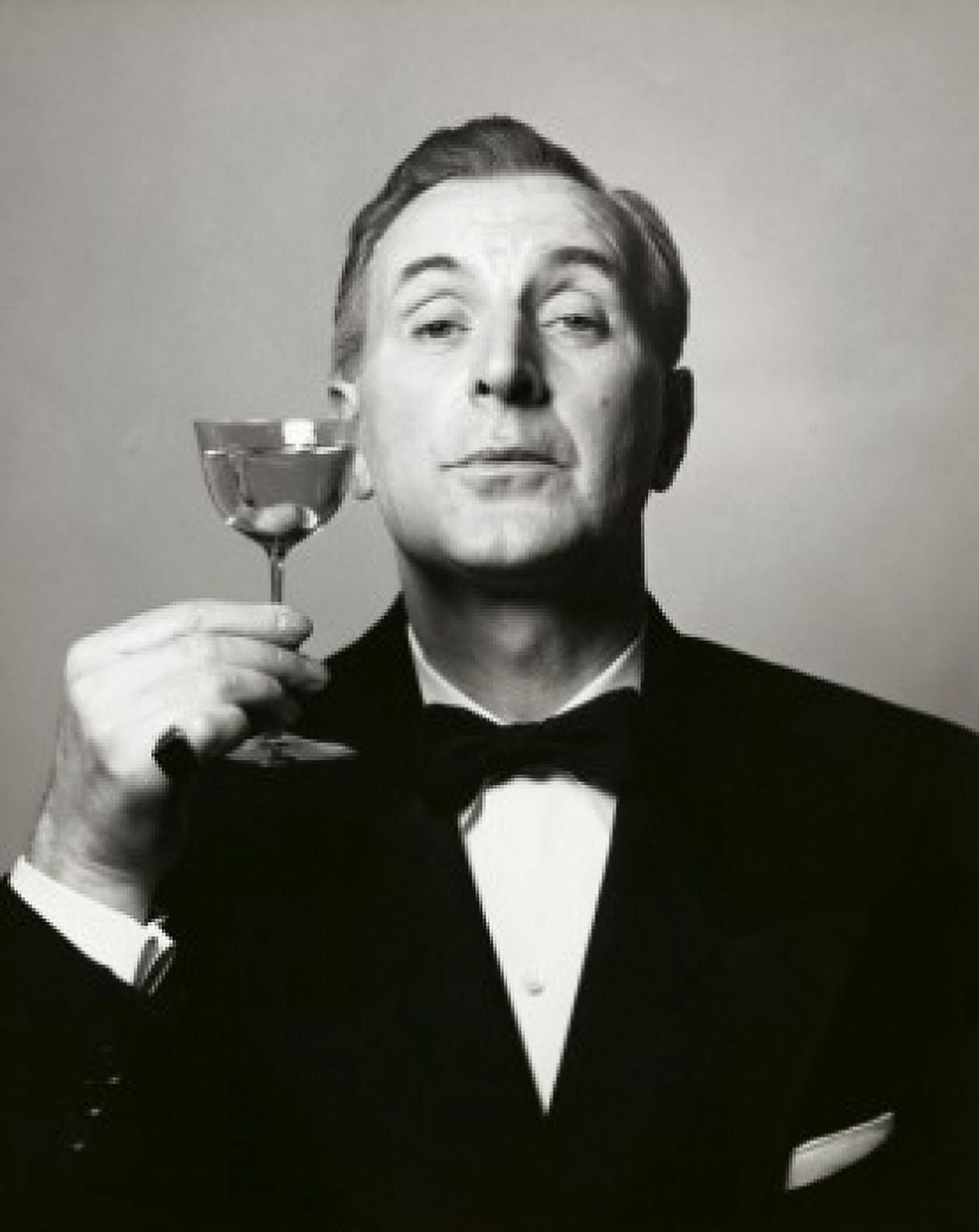 Portrait of a mature man holding a martini glass Canvas Art - (24 x 36)