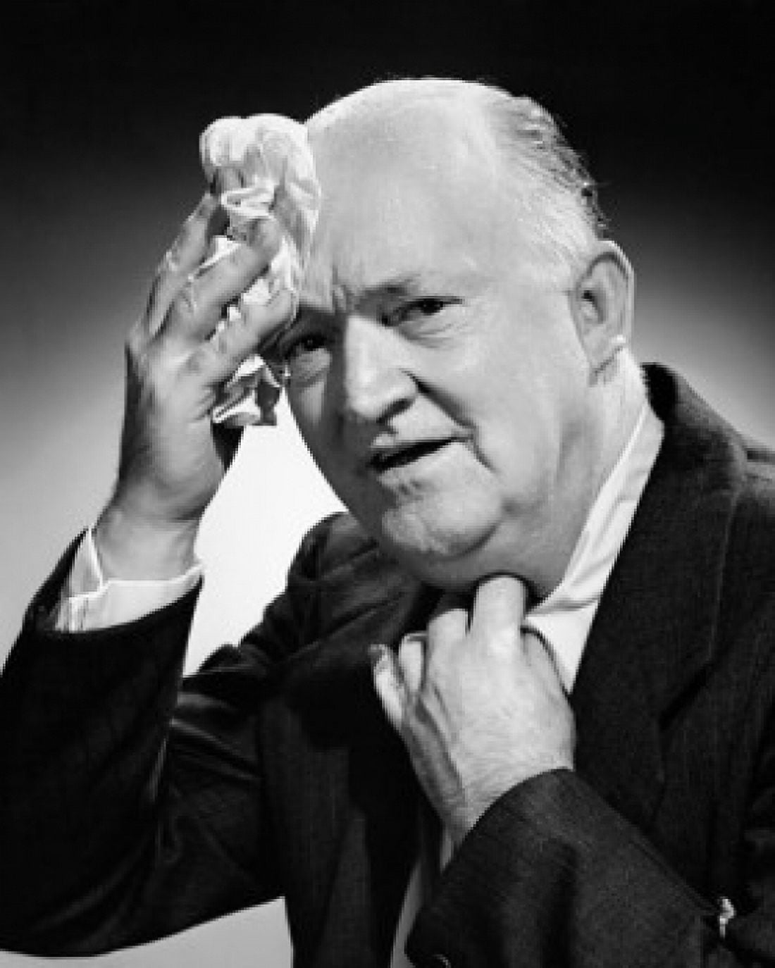 Portrait of a mature man suffering from a headache Canvas Art - (18 x 24)