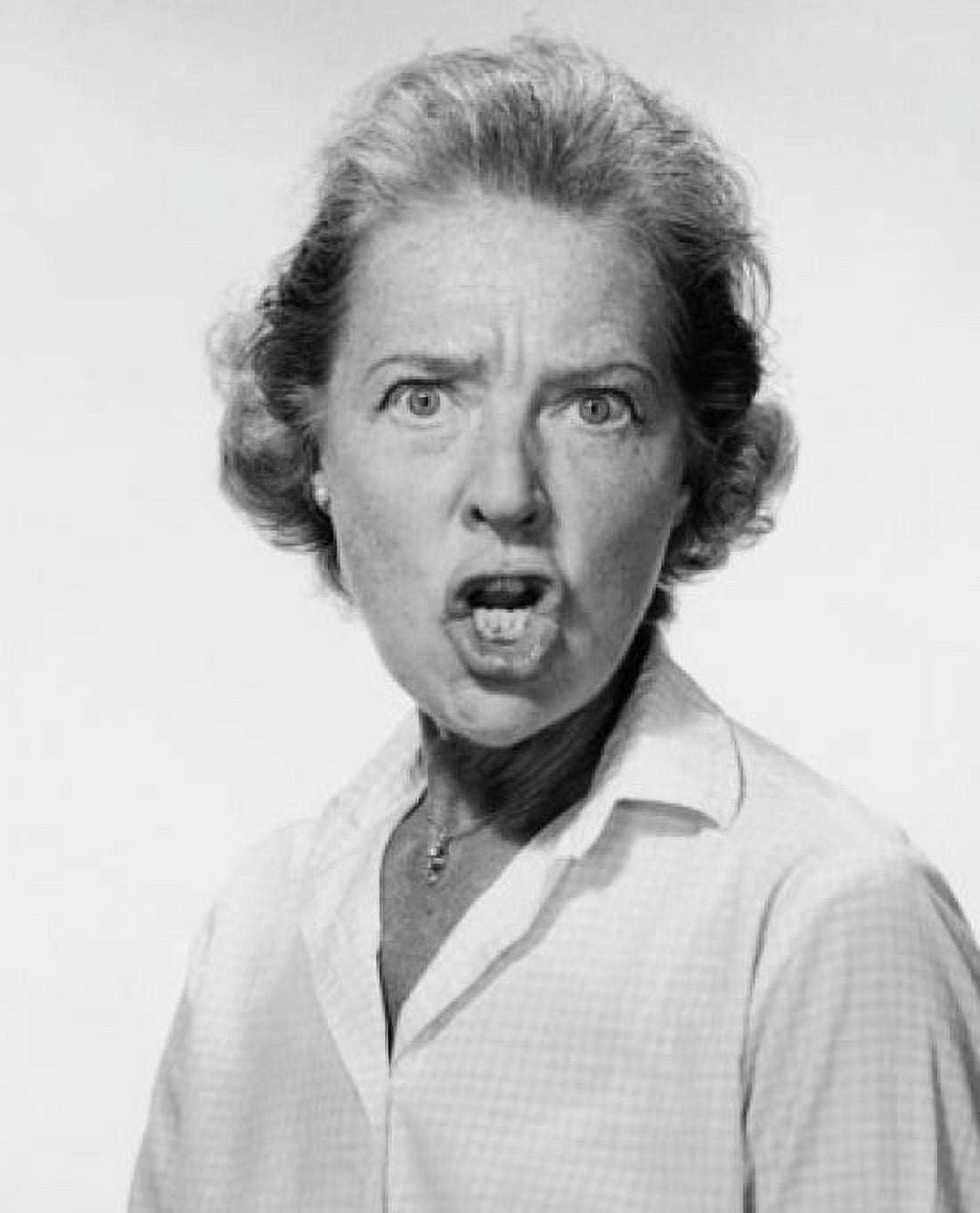 Portrait of a mature woman shouting Canvas Art - (18 x 24)