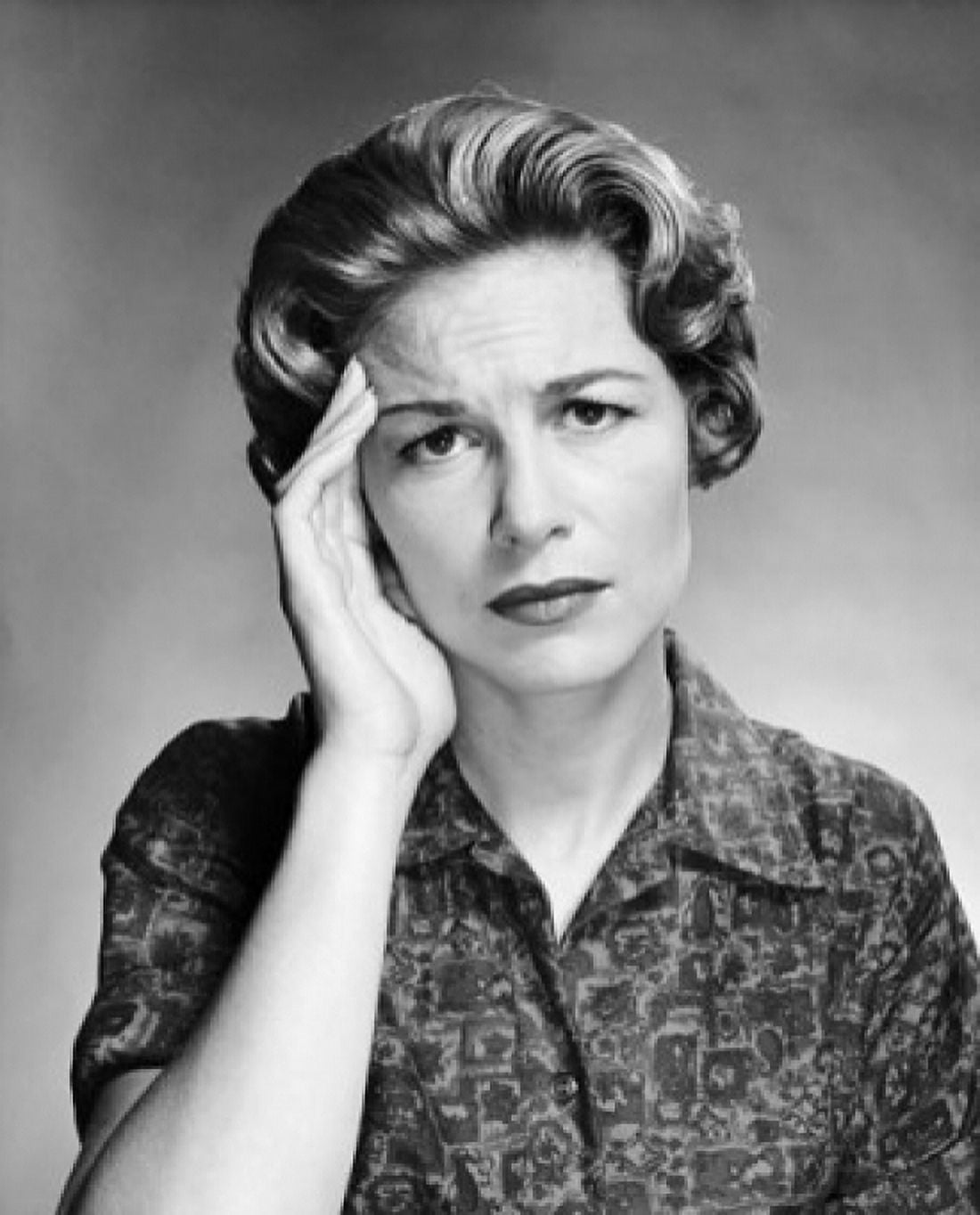 Portrait of a mid adult woman suffering from a headache Canvas Art - (24 x 36)