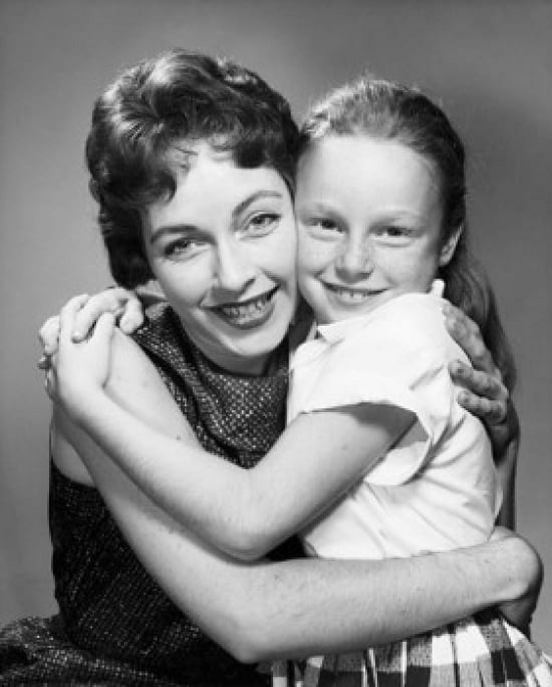 Portrait of a mother hugging her daughter Canvas Art - (18 x 24)