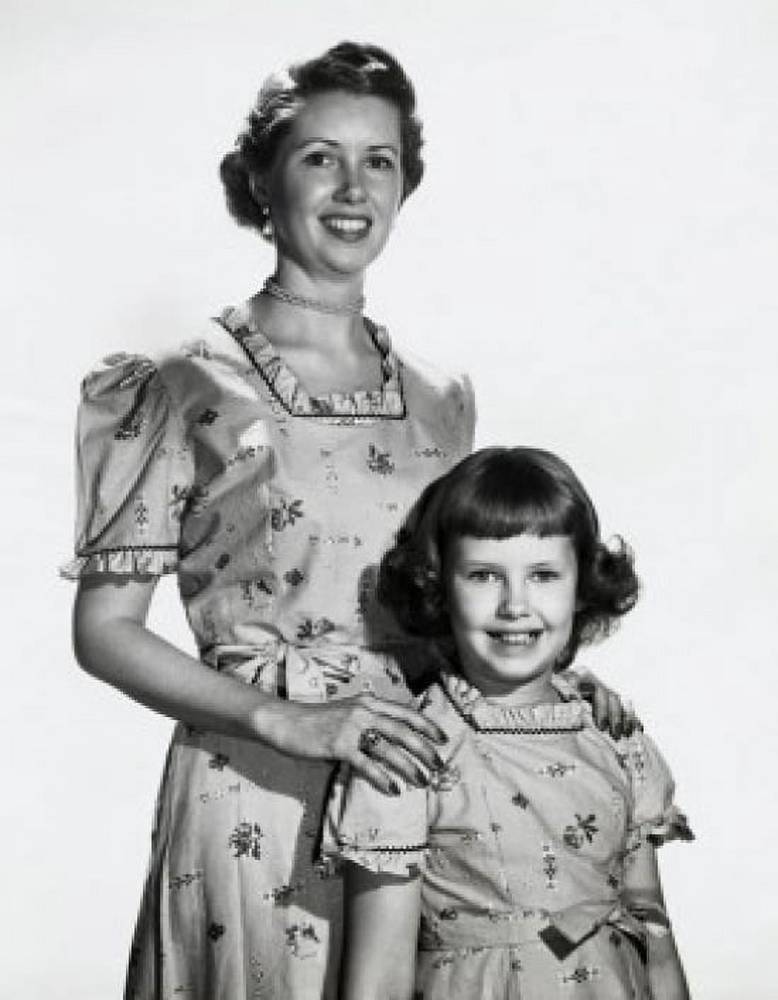 Portrait of a mother smiling with her daughter Canvas Art - (24 x 36)
