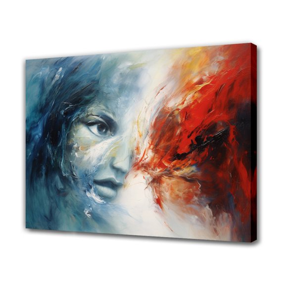 Portrait of a person in abstract style Poster Decorative Painting Canvas Wall Art Living Room Posters Bedroom Painting,Frame-style,24x36inch(60x90cm)