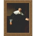 thumbnail image 1 of Portrait of a seated man rising from his chair 20x24 Gold Ornate Wood Framed Canvas Art by Rembrandt, 1 of 2