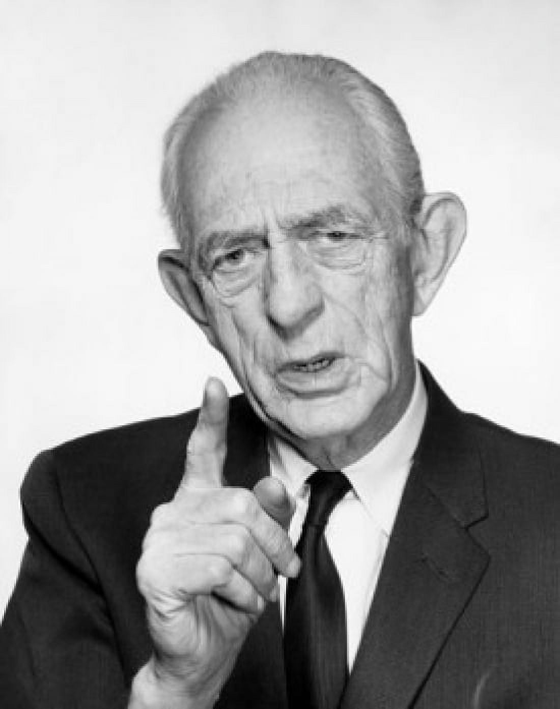 Portrait of a senior man pointing forward Canvas Art - (24 x 36)