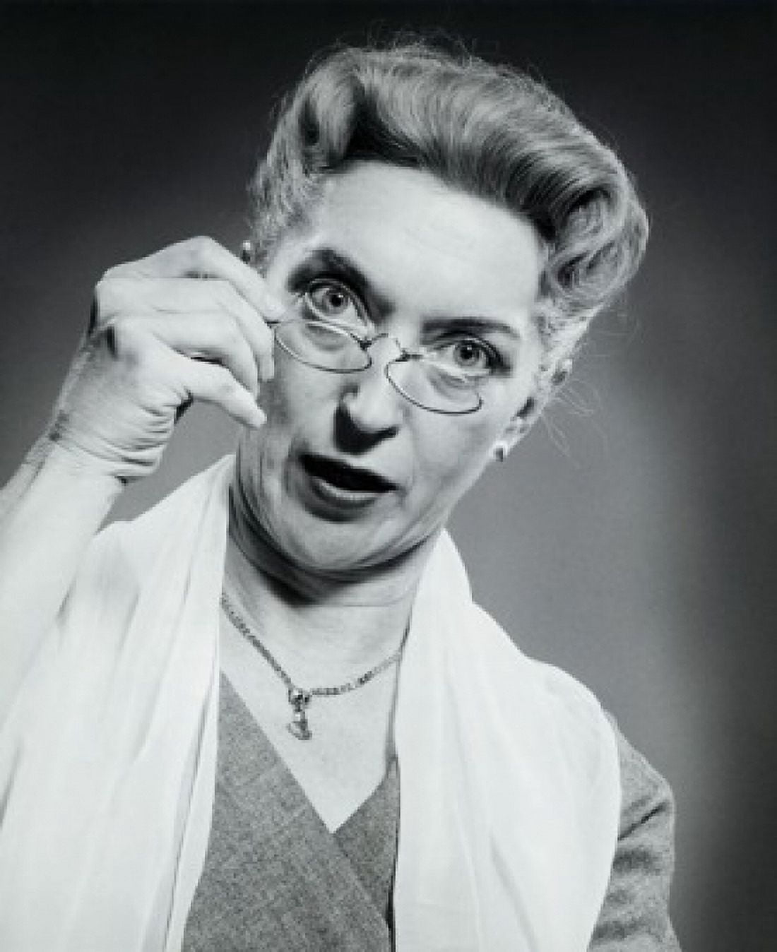 Portrait of a senior woman adjusting her eyeglasses Canvas Art - (24 x 36)