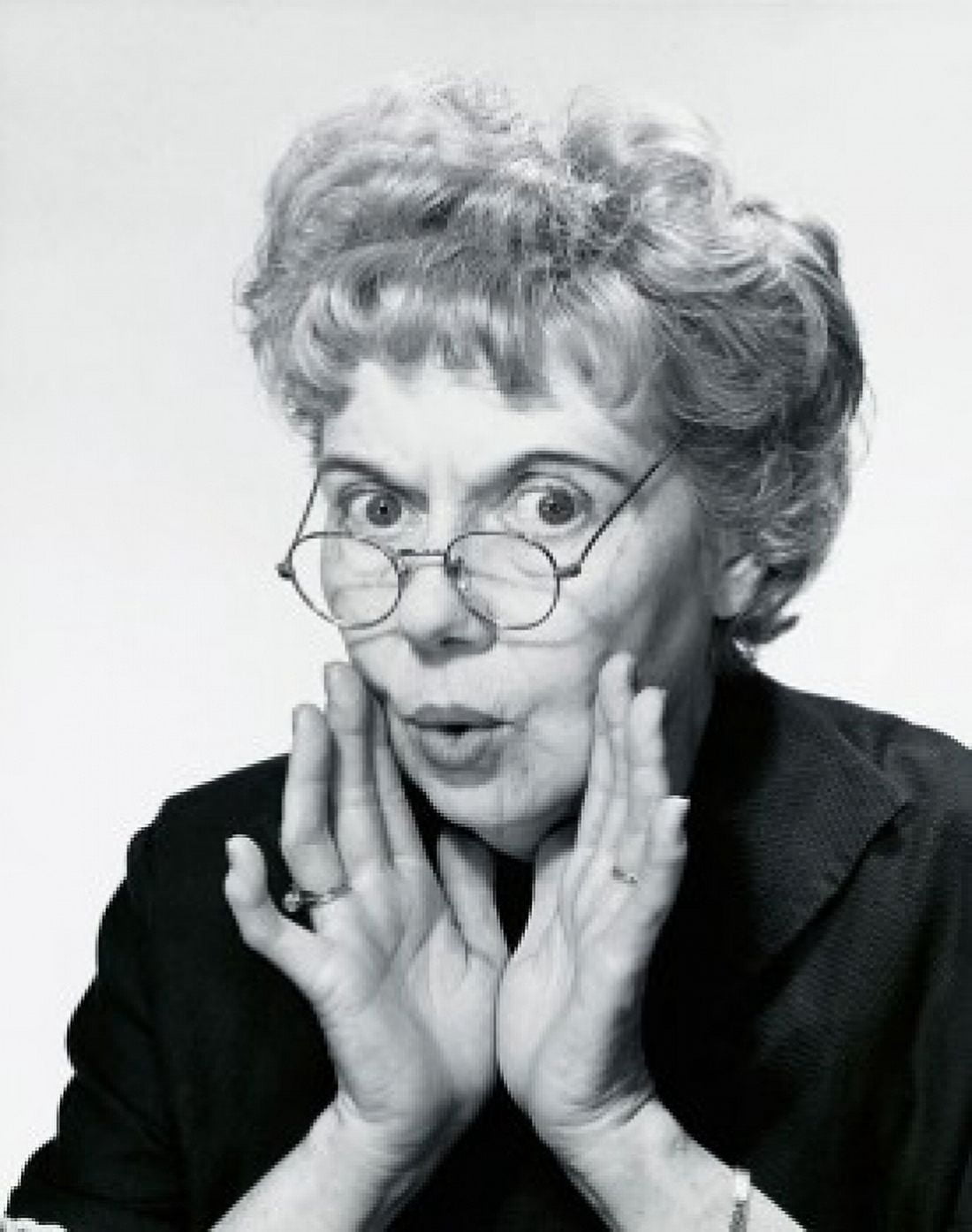 Portrait of a senior woman puckering her lips Canvas Art - (18 x 24)