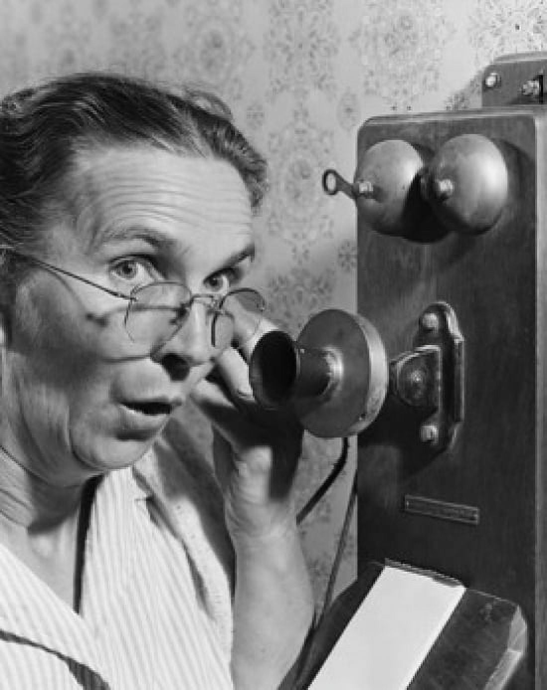 Portrait of a senior woman talking on the telephone Canvas Art - (24 x 36)