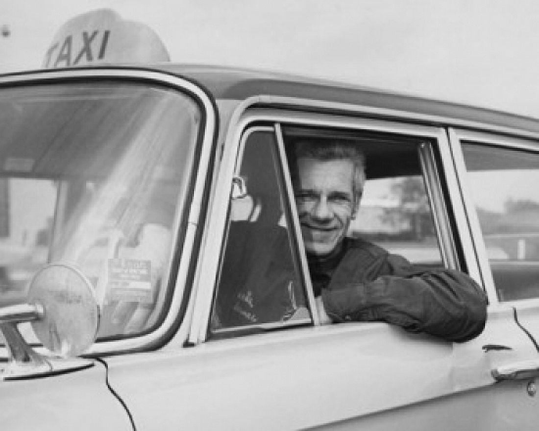 Portrait of a taxi cab driver Canvas Art - (18 x 24)
