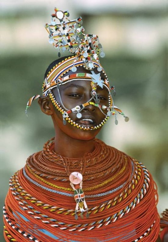 Portrait of a teenage girl smiling Kenya Canvas Art - Panoramic Images (17 x 24)