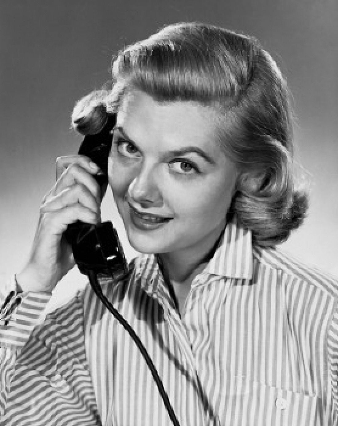 Portrait of a teenage girl talking on the telephone Canvas Art - (18 x 24)