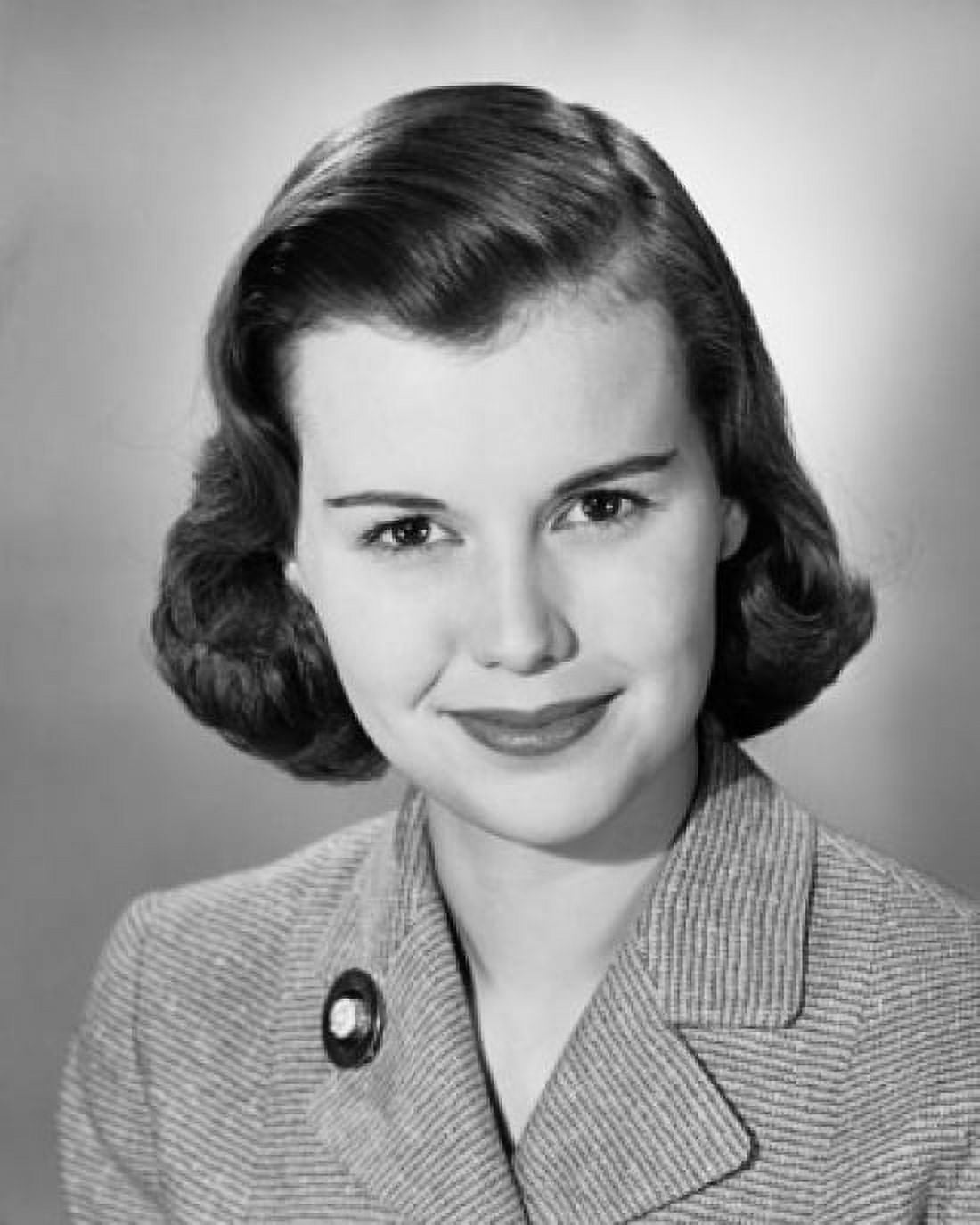 Portrait of a young businesswoman with broach and semismile Canvas Art - (18 x 24)