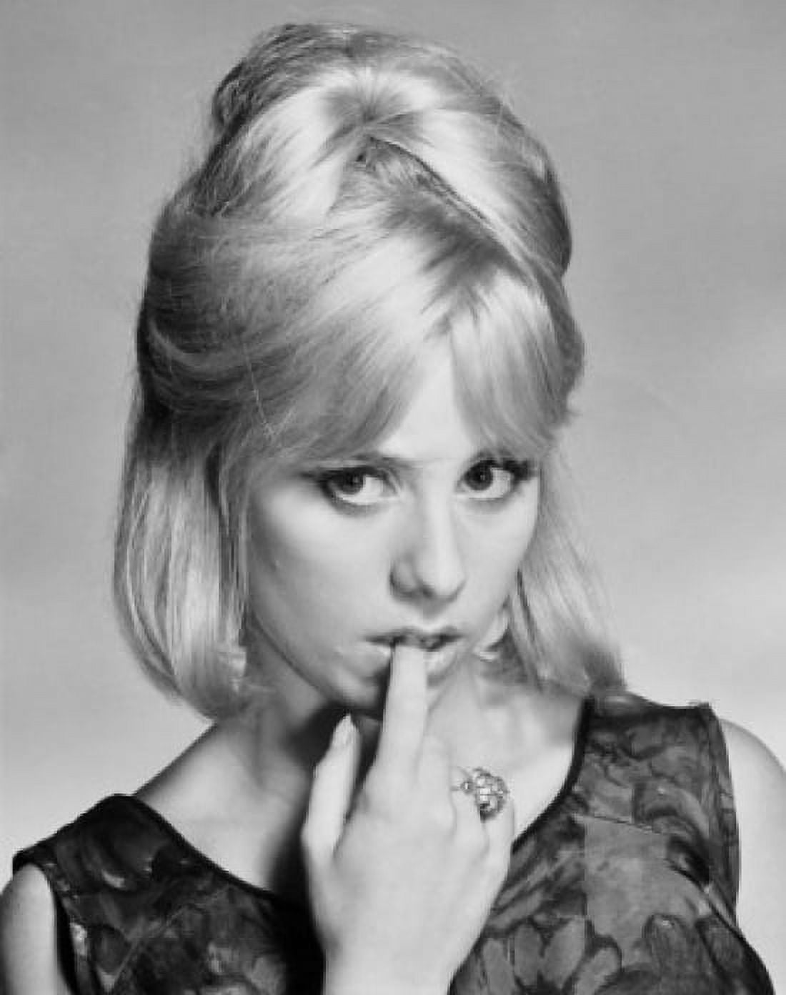 Portrait of a young woman biting her nails Canvas Art - (18 x 24)