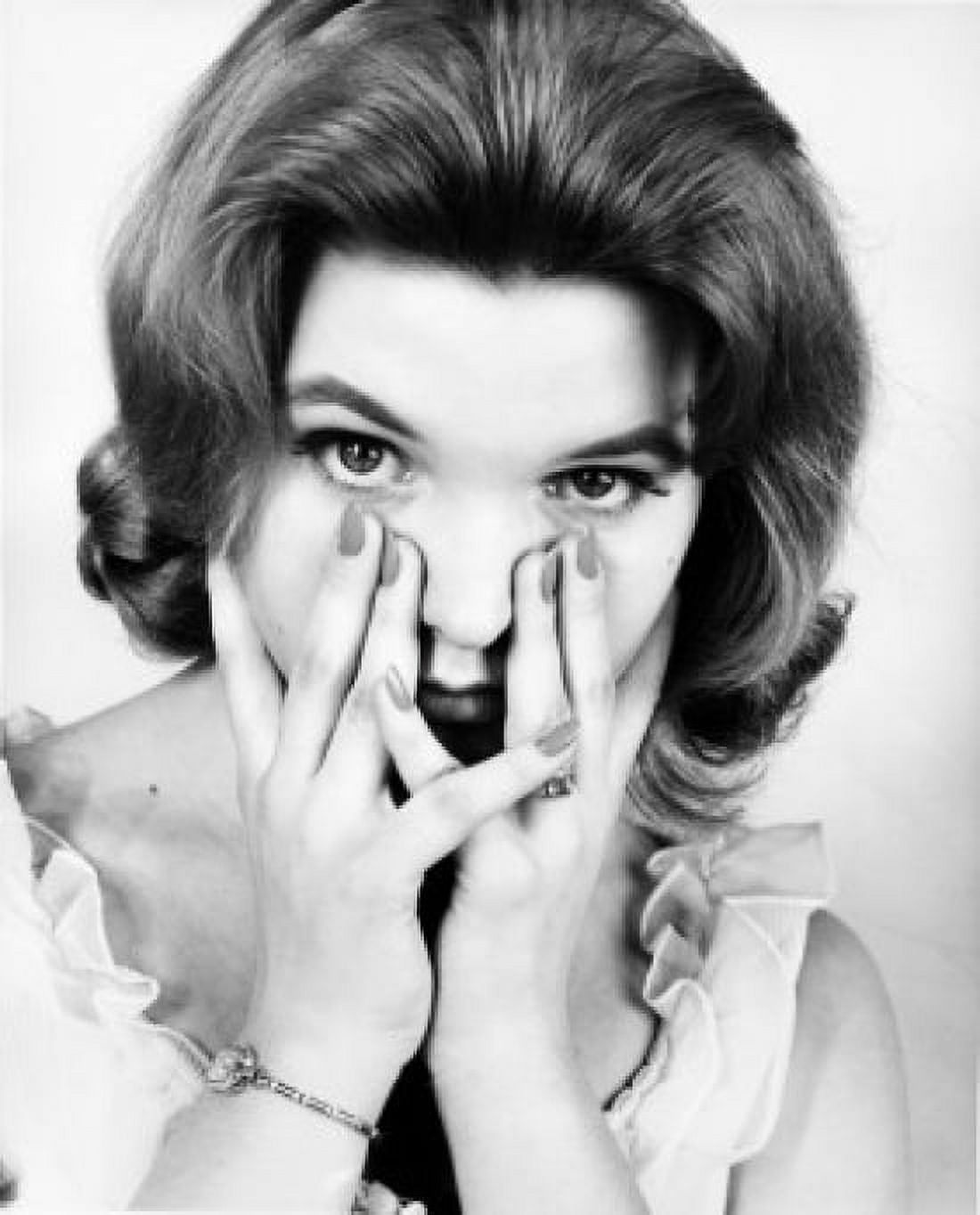 Portrait of a young woman covering her face with her hands Canvas Art - (24 x 36)
