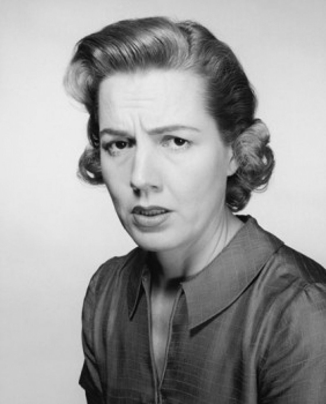 Portrait of a young woman frowning Canvas Art - (24 x 36)