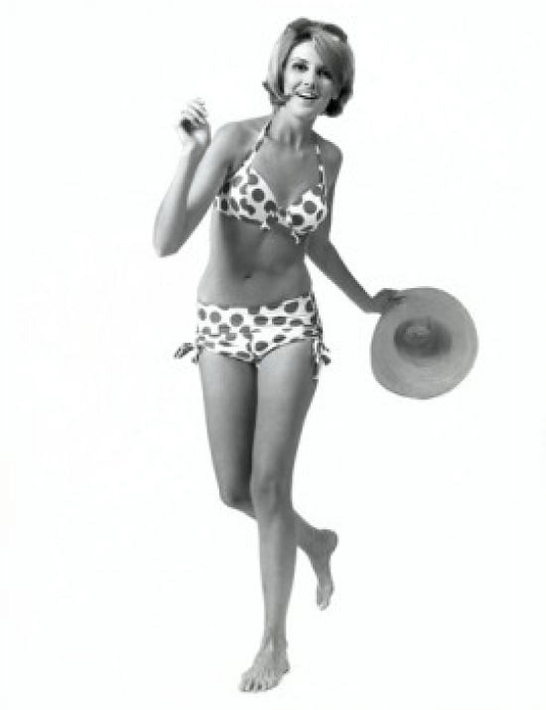 Portrait of a young woman in a bikini smiling Canvas Art - (18 x 24)