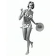 thumbnail image 1 of Portrait of a young woman in a bikini smiling Poster Print (18 x 24), 1 of 4