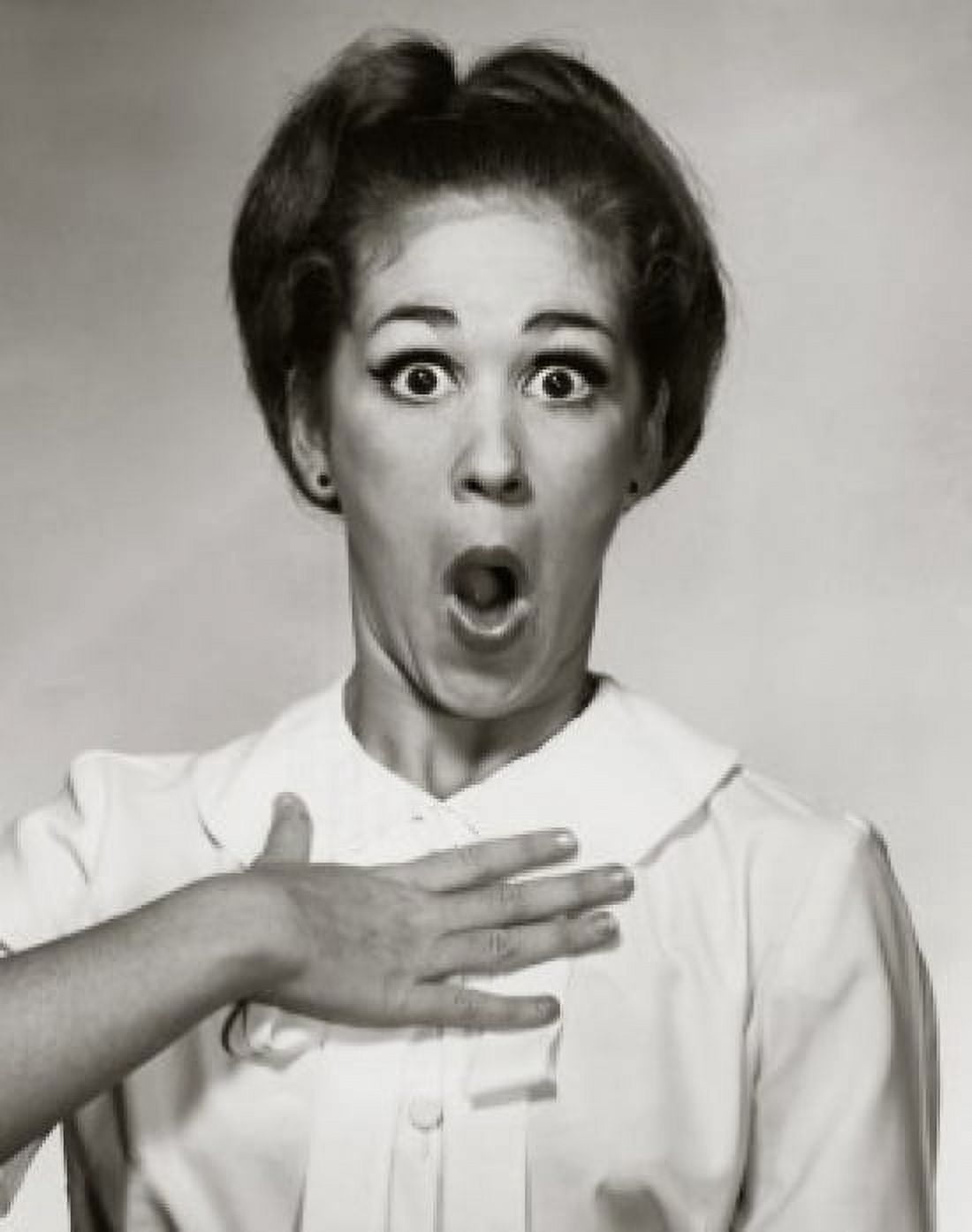 Portrait of a young woman looking shocked Canvas Art - (18 x 24)