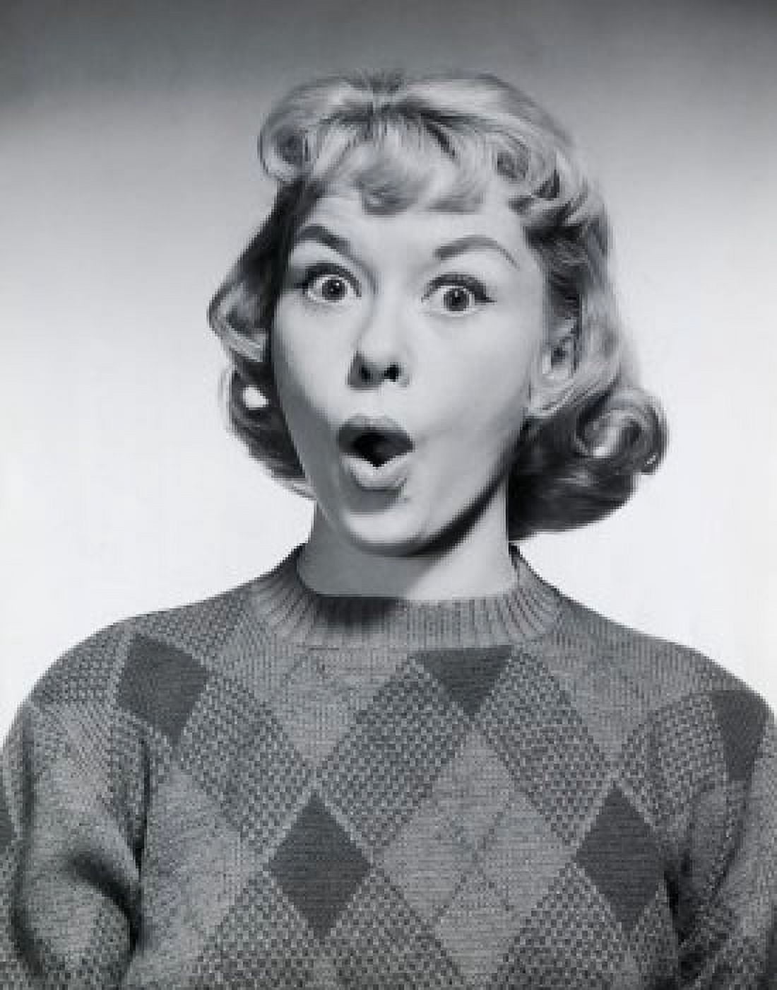 Portrait of a young woman looking surprised Canvas Art - (18 x 24)