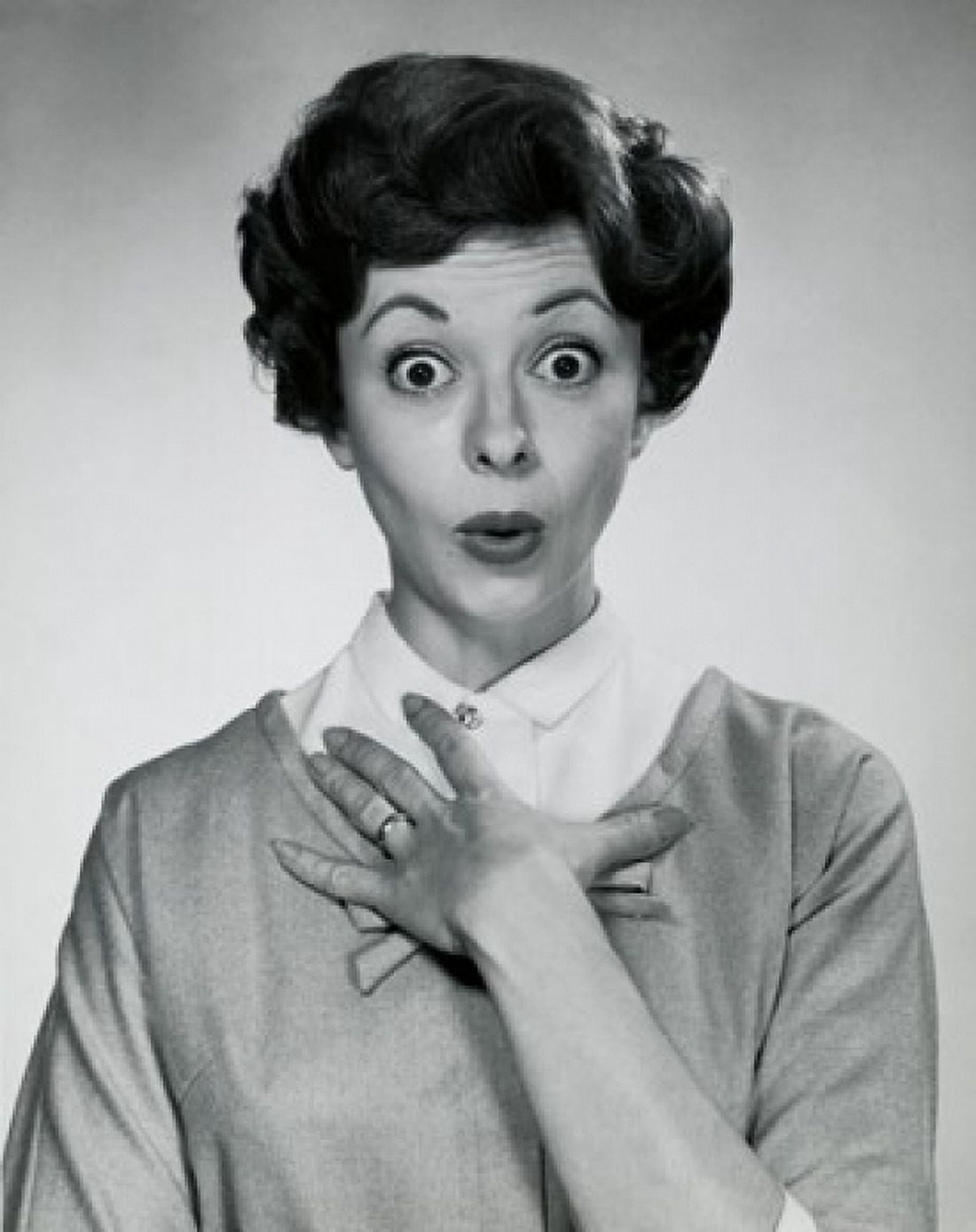 Portrait of a young woman looking surprised Canvas Art - (24 x 36)