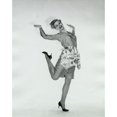 thumbnail image 1 of Portrait of a young woman standing on one leg Poster Print (24 x 36), 1 of 4