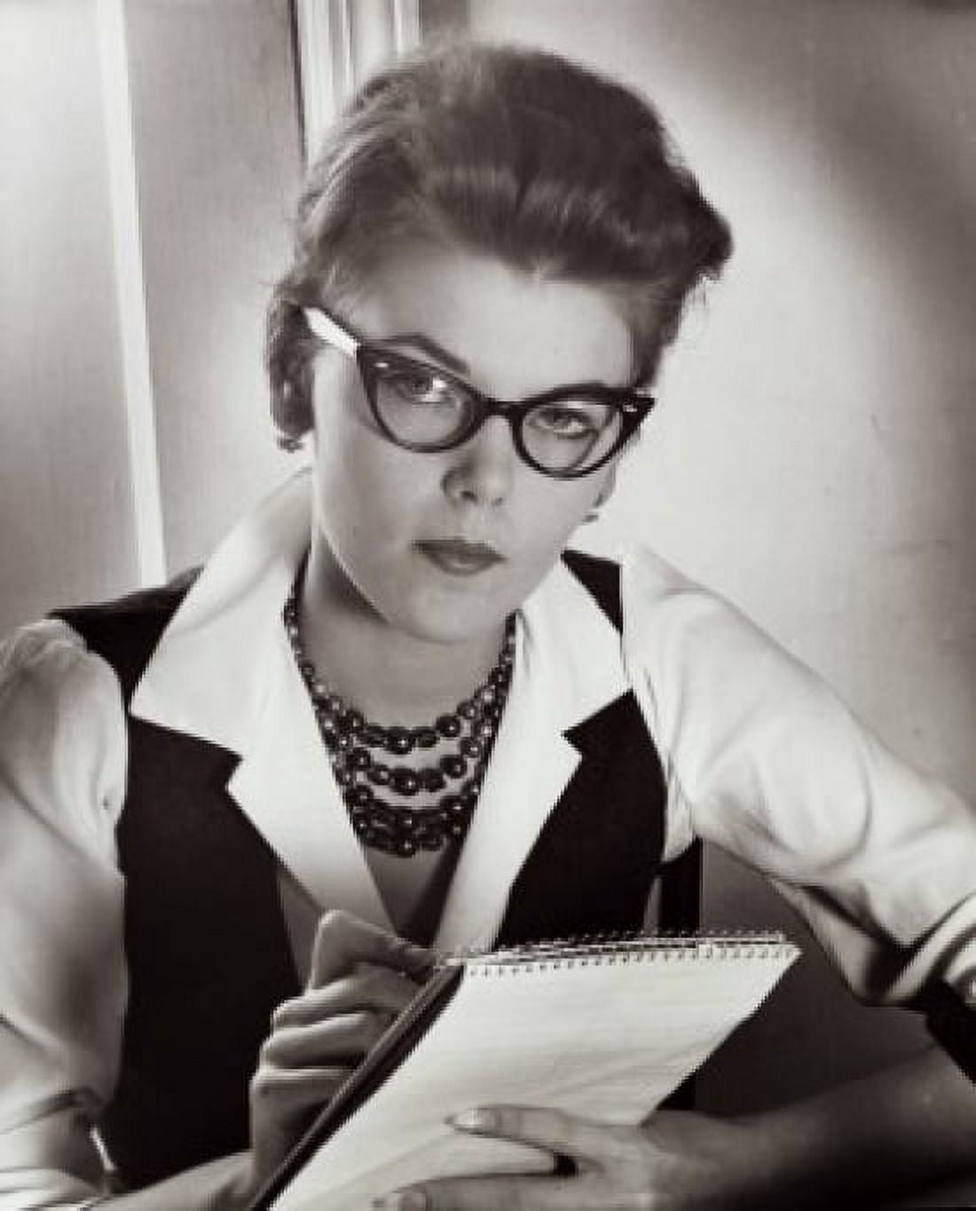 Portrait of a young woman writing on a notepad Canvas Art - (18 x 24)