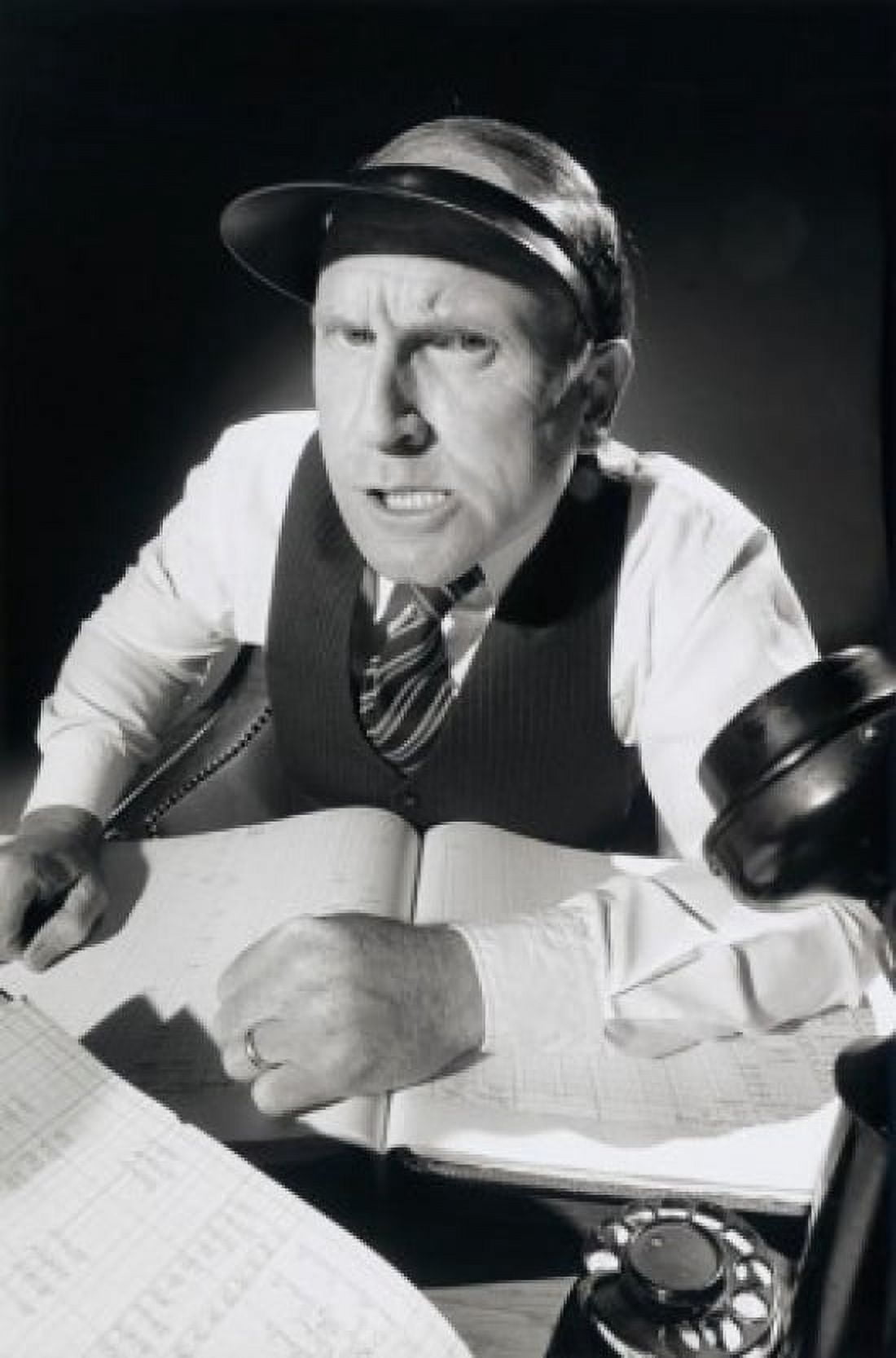 Portrait of accountant working on ledgers Canvas Art - (18 x 24)