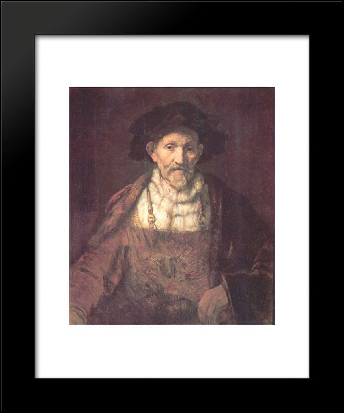Portrait of an Old Man in Red 20x24 Framed Art Print by Rembrandt ...
