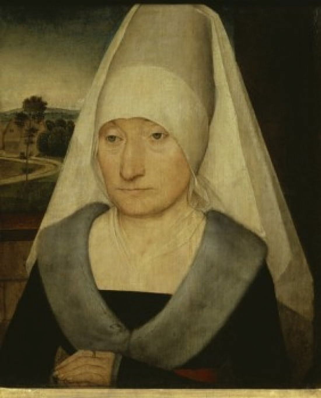Portrait of an Old Woman 15th C Hans Memling (c1433-1494Netherlandish) Oil on Wood Musee du Louvre Paris Canvas Art - Hans Memling (24 x 36)