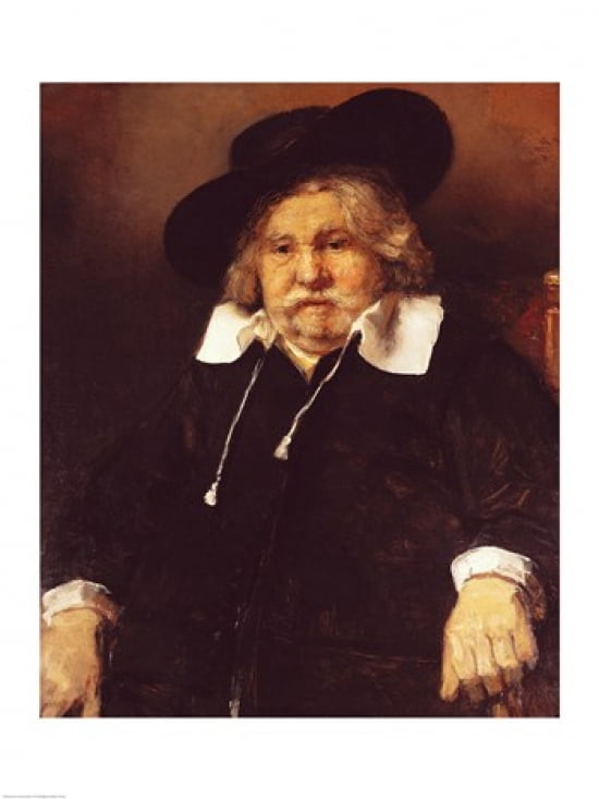 Portrait of an old man 1667 Canvas Art - Rembrandt van Rijn (18 x 24)