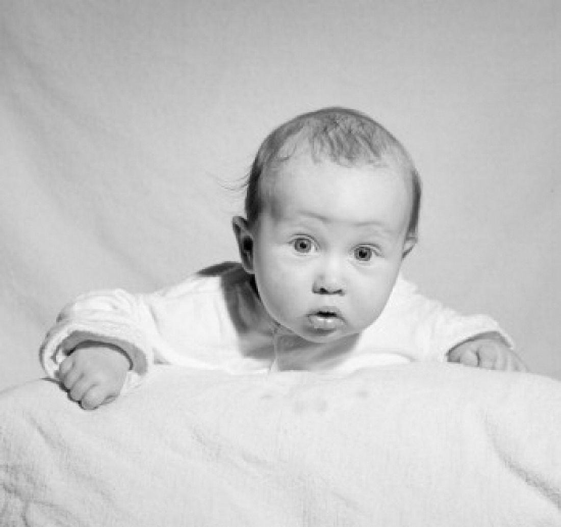Portrait of baby boy Canvas Art - (18 x 24)