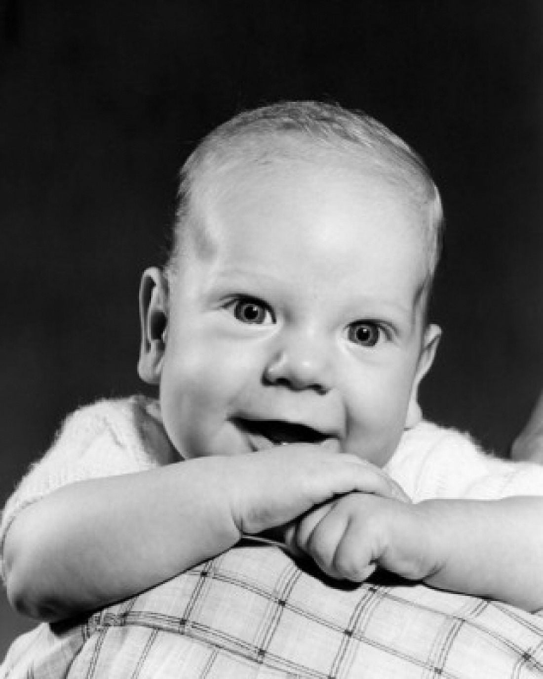 Portrait of baby boy smiling Canvas Art - (18 x 24)