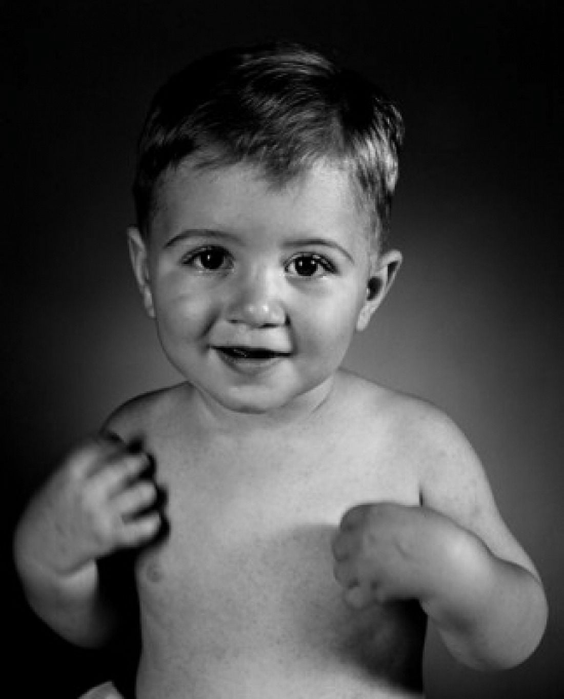 Portrait of baby boy smiling Canvas Art - (24 x 36)
