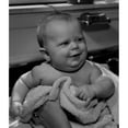 thumbnail image 1 of Portrait of baby wrapped in towel Poster Print (18 x 24), 1 of 4