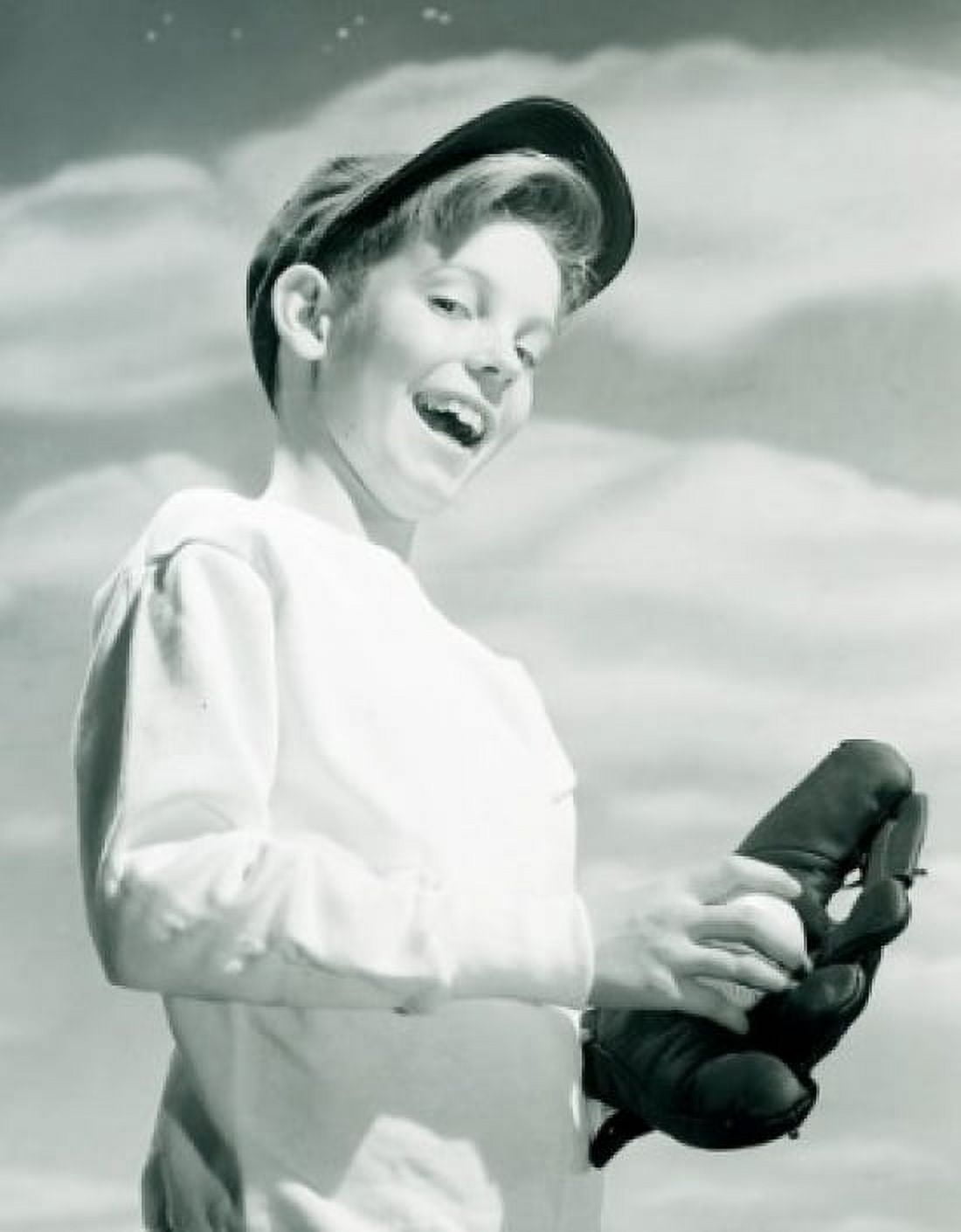 Portrait of boy holding baseball Canvas Art - (18 x 24)