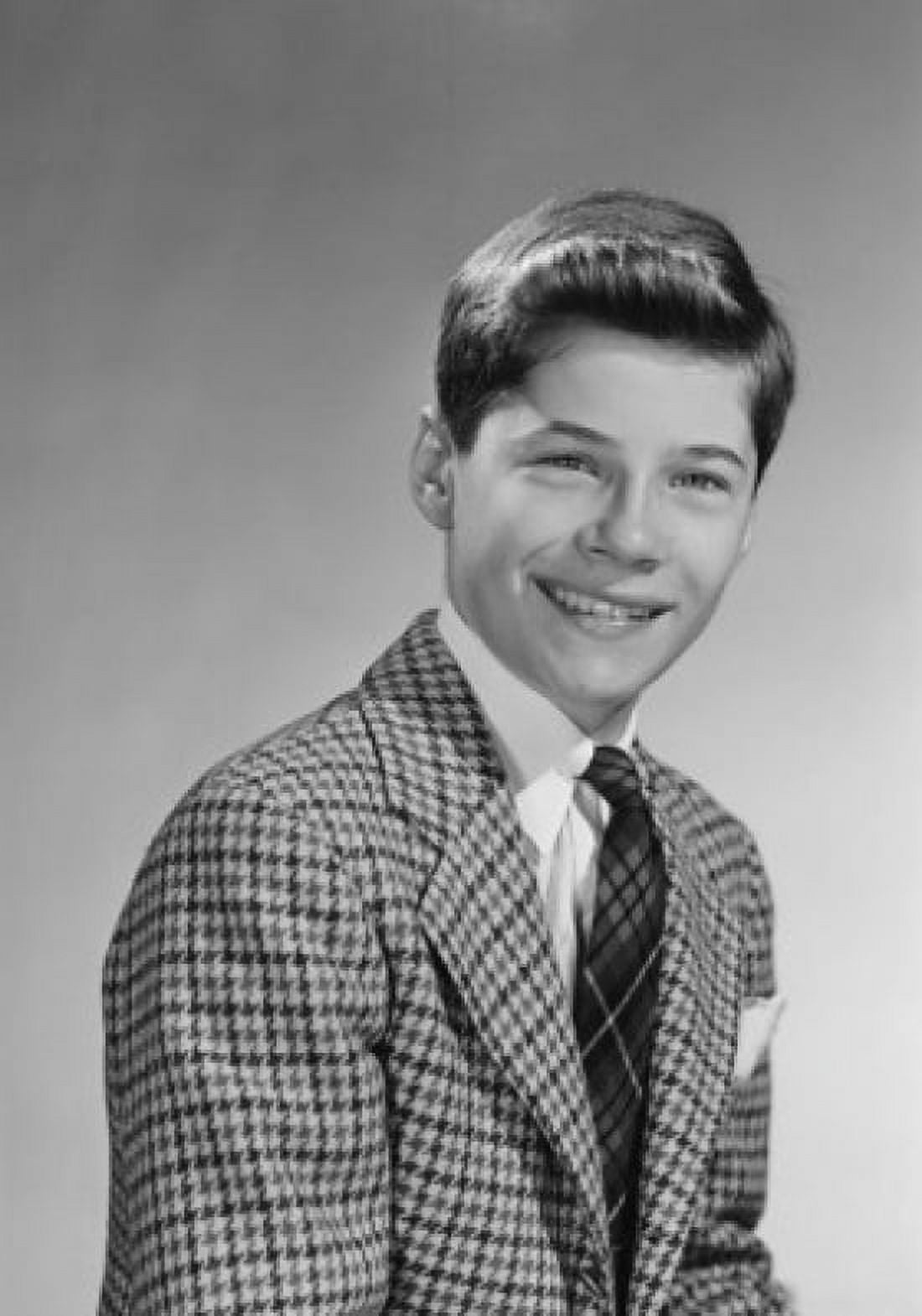 Portrait of boy in pepita jacket and tie Canvas Art - (24 x 36)