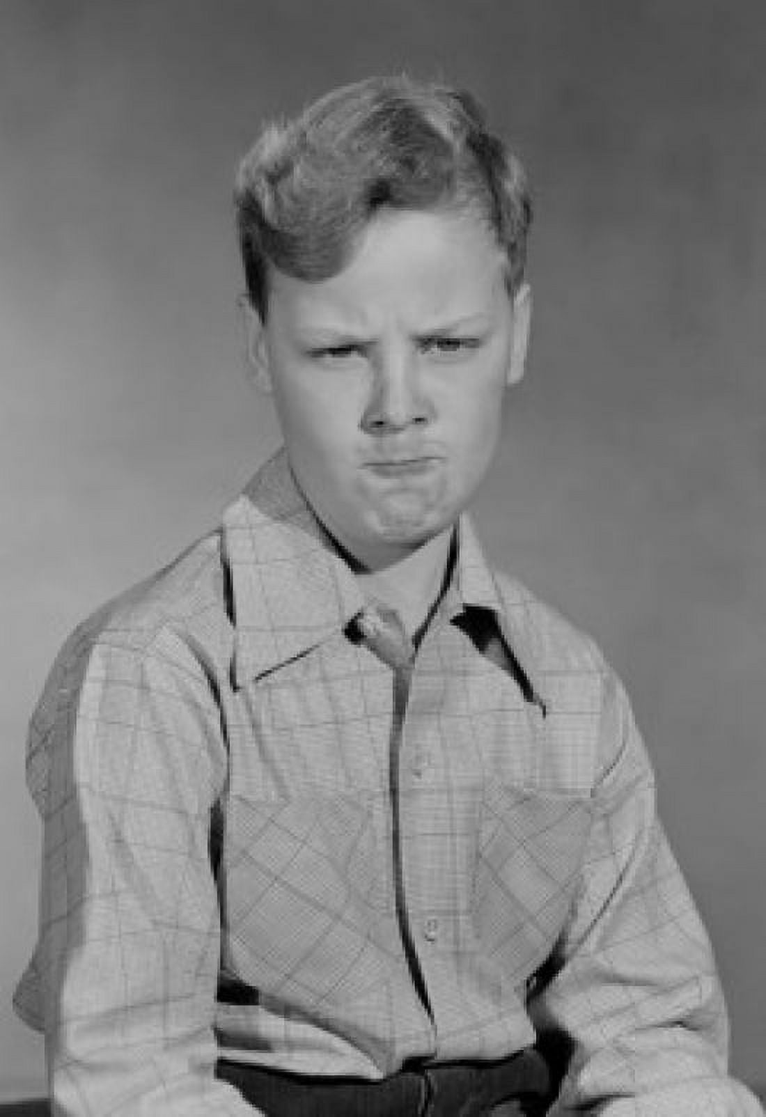 Portrait of boy making faces Canvas Art - (18 x 24)