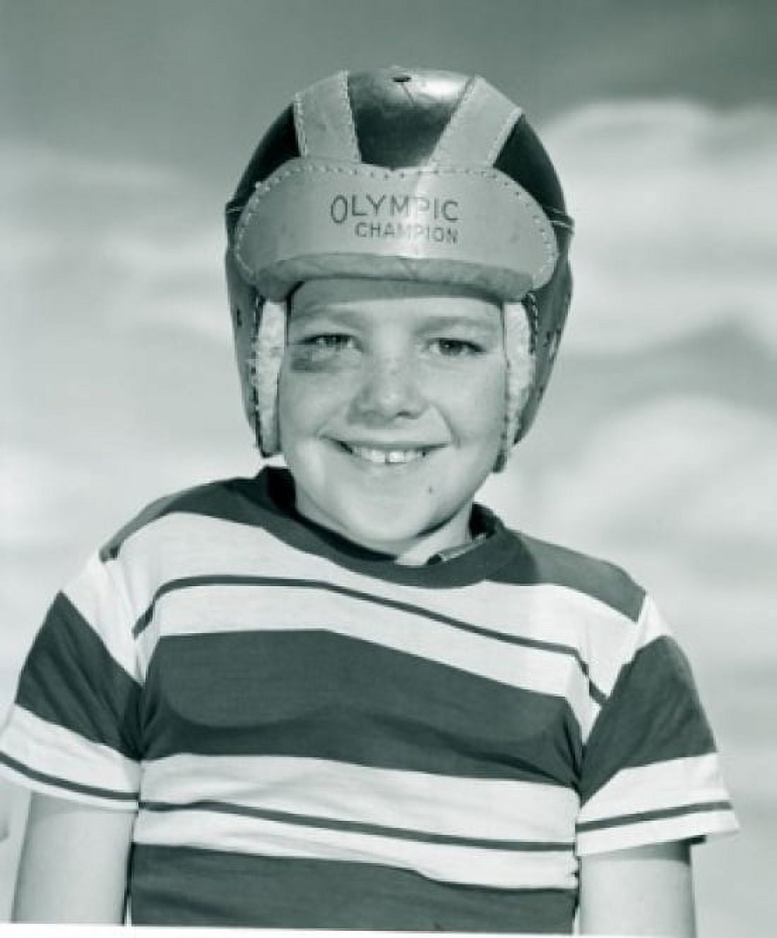 Portrait of boy wearing boxing helmet Canvas Art -  (24 x 36)