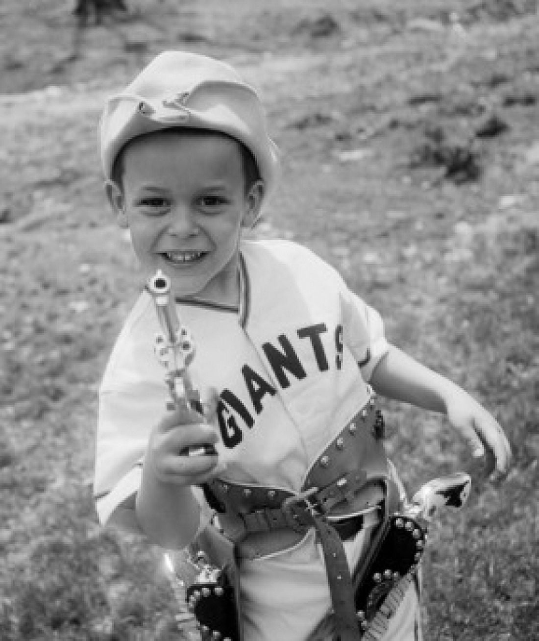 Portrait of boy wearing cowboy costume Canvas Art - (18 x 24)