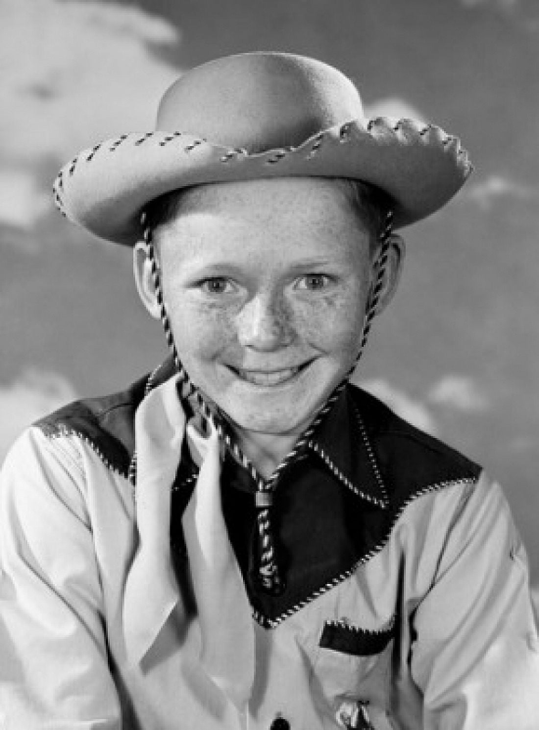 Portrait of boy wearing cowboy costume Canvas Art - (18 x 24)