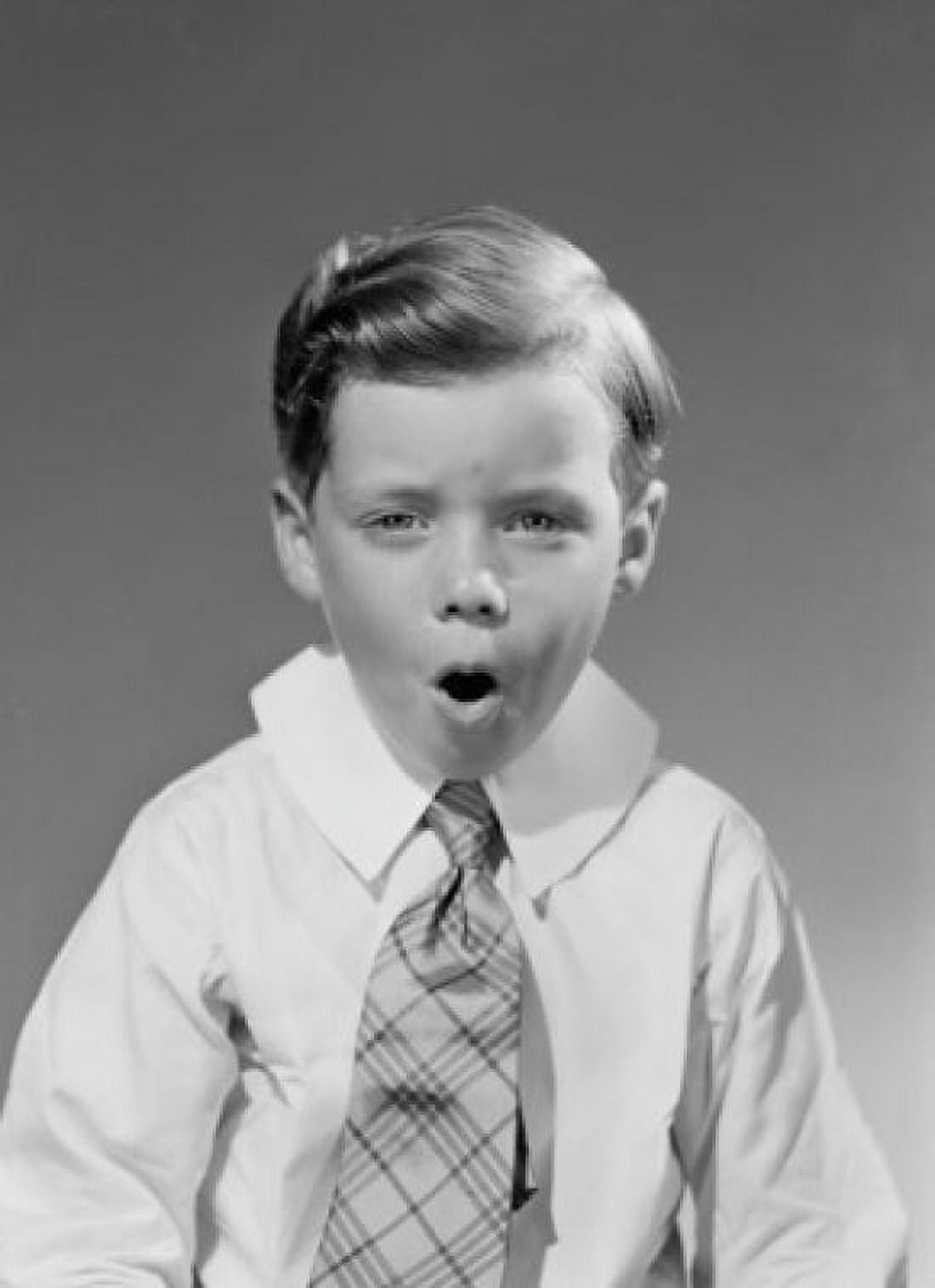 Portrait of boy with open mouth Canvas Art - (18 x 24)