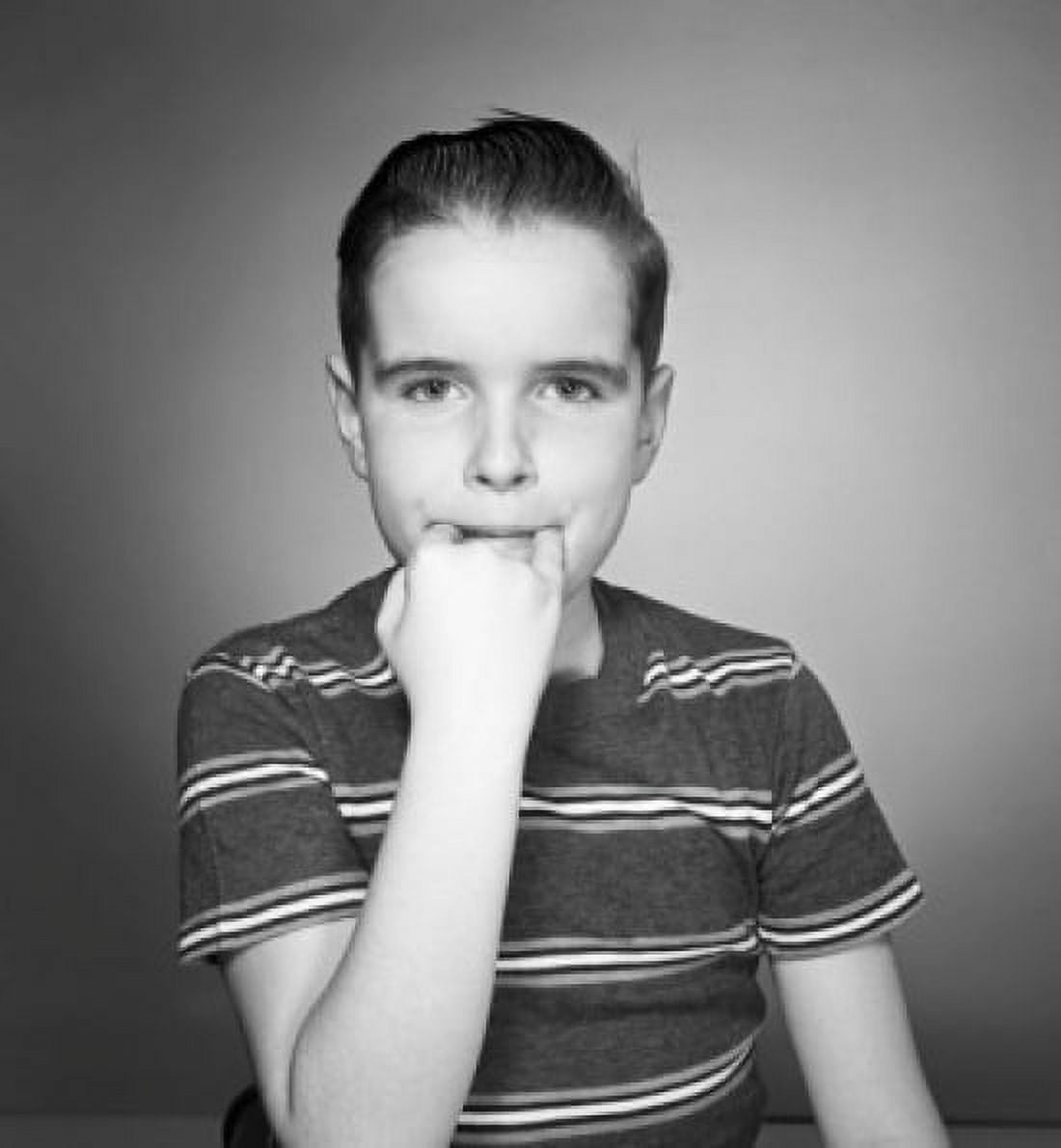 Portrait of boywhistling Canvas Art - (24 x 36)