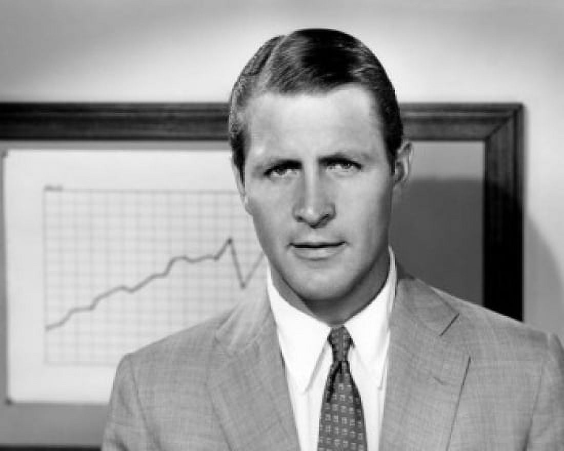 Portrait of businessman by graph Canvas Art - (18 x 24)