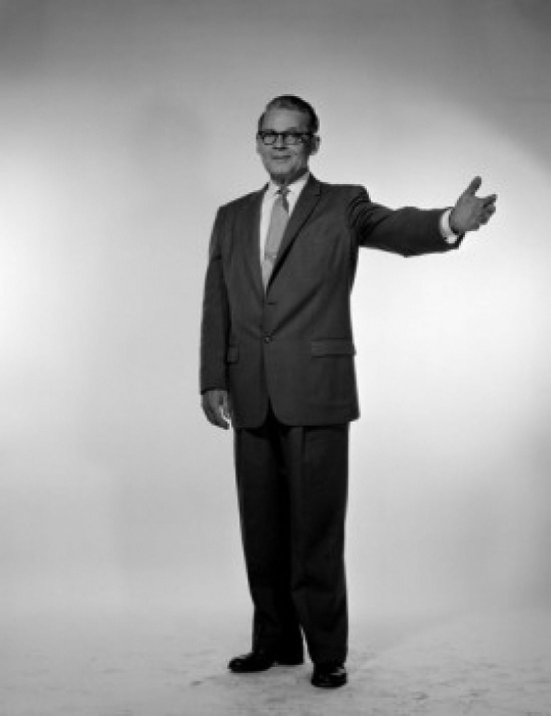 Portrait of businessman gesturing Canvas Art - (24 x 36)