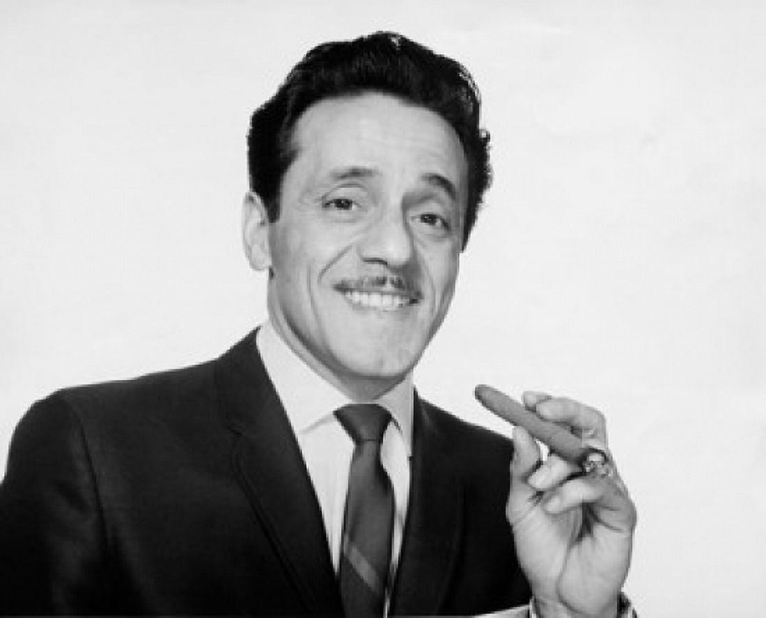 Portrait of businessman holding cigar and smiling Canvas Art - (18 x 24)