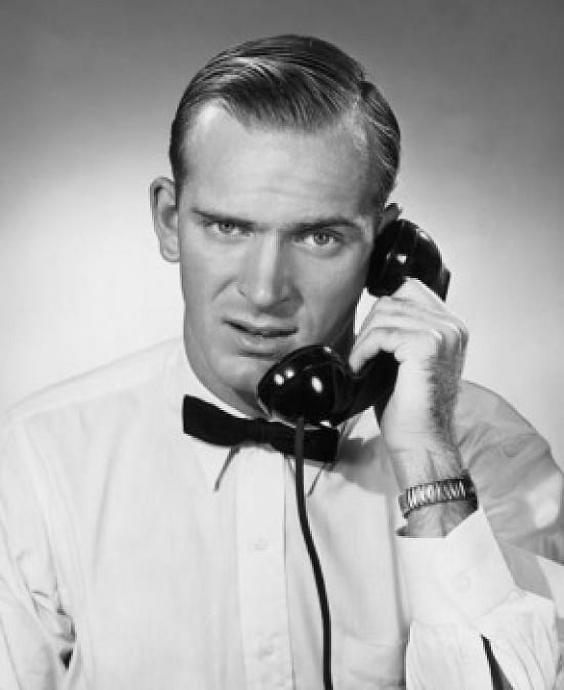 Portrait of businessman using telephone Canvas Art - (18 x 24)