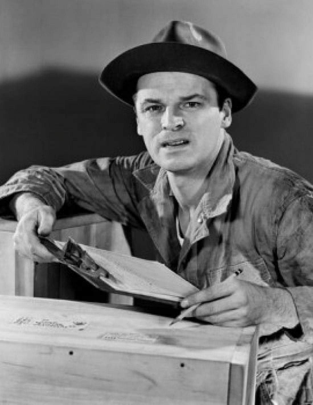 Portrait of carpenter holding clipboard Canvas Art - (24 x 36)