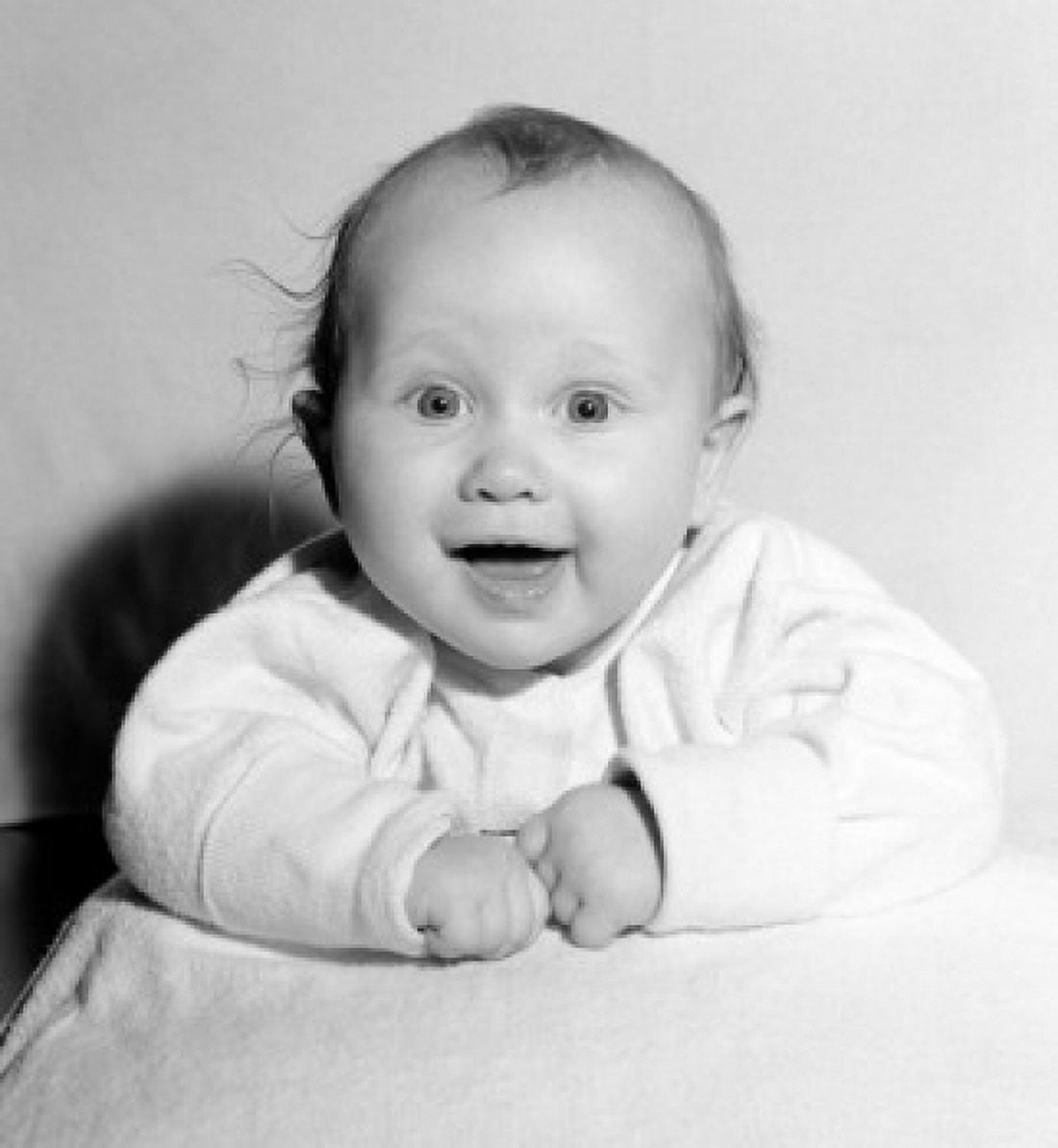 Portrait of cheerful baby Canvas Art - (18 x 24)