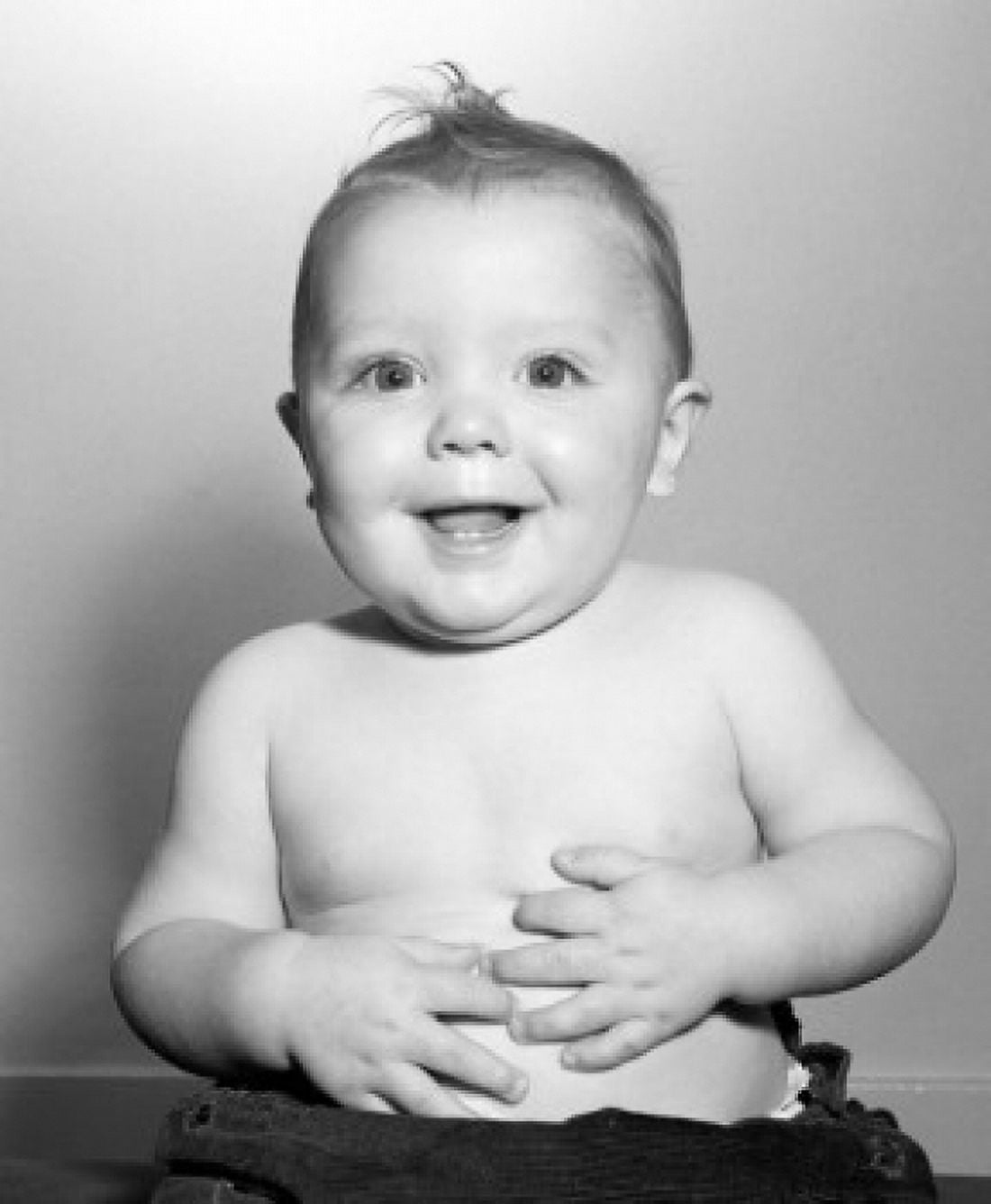 Portrait of cheerful baby Canvas Art - (18 x 24)